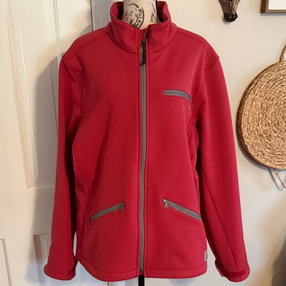 Carhartt Jackets & Blazers - CARHARTT Women's Crowley Soft Shell Jacket Red/Pink Grey Trim